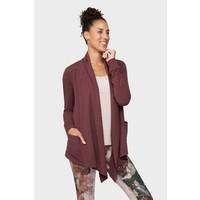 Manduka Resolution Pocket Cardigan - Dark Chestnut