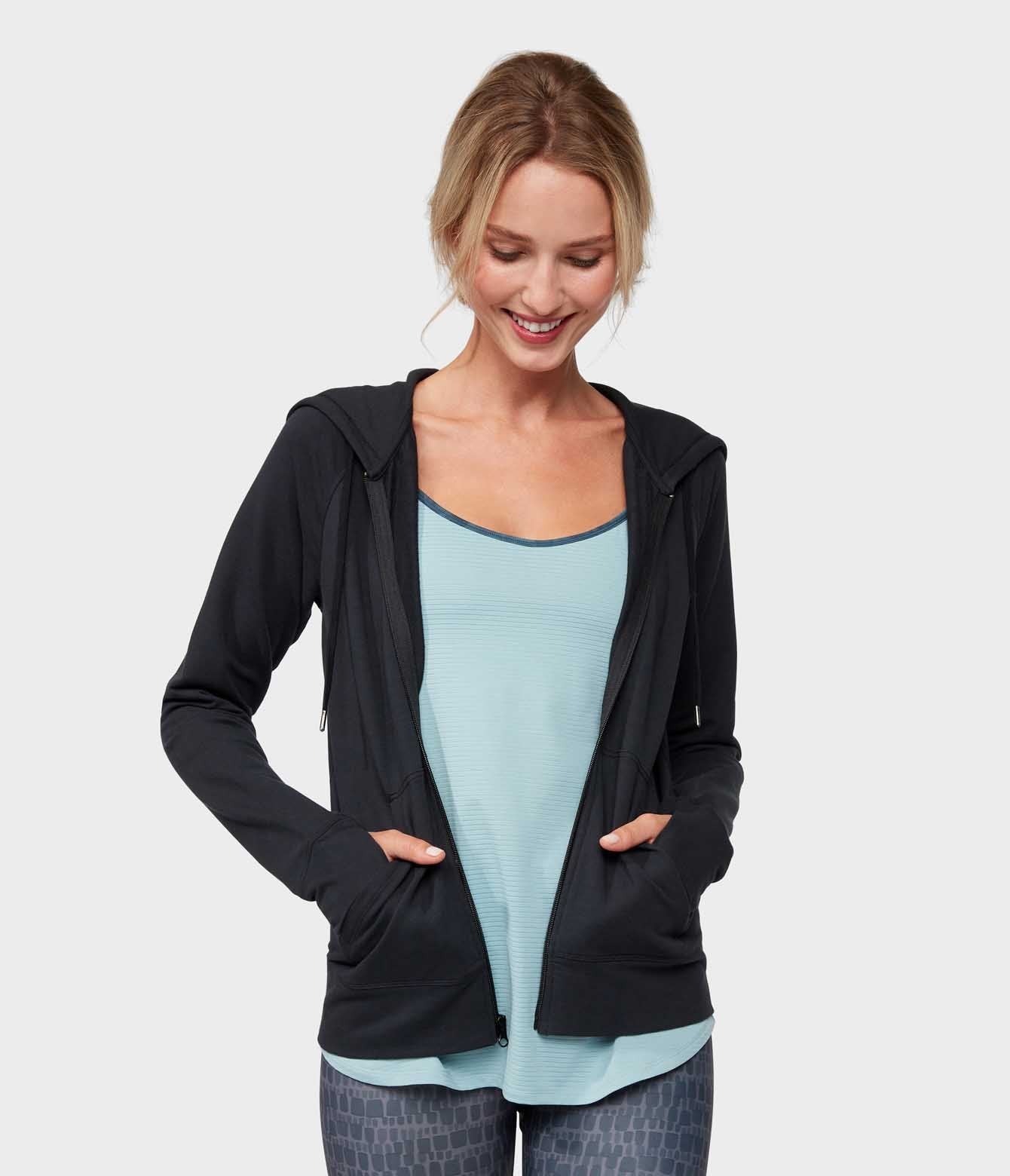 Manduka Resolution Zipped Hoodie - Black