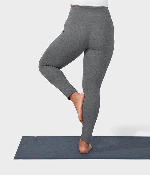 Manduka Performance Legging High Rise With Pocket - Heathered Grey
