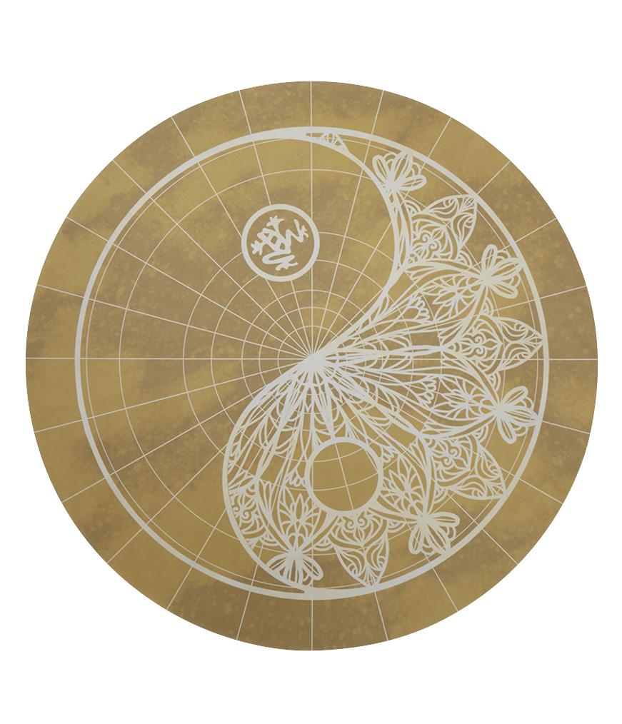 Manduka eQua eKO Round Yoga Mat 3mm 59 inch - Yindala Gold